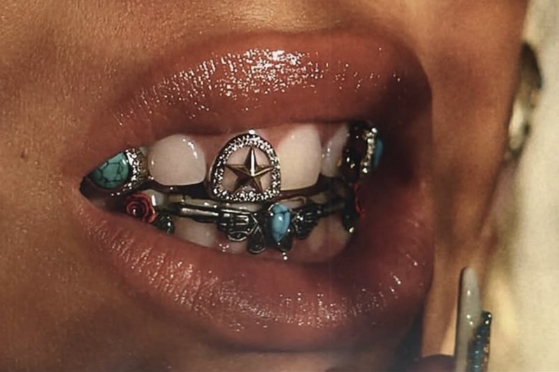 Gabby Elan Jewelry Reveals Custom 'Cowboy Carter' Grills for Beyoncé tour topaz rose gun texas hold em star