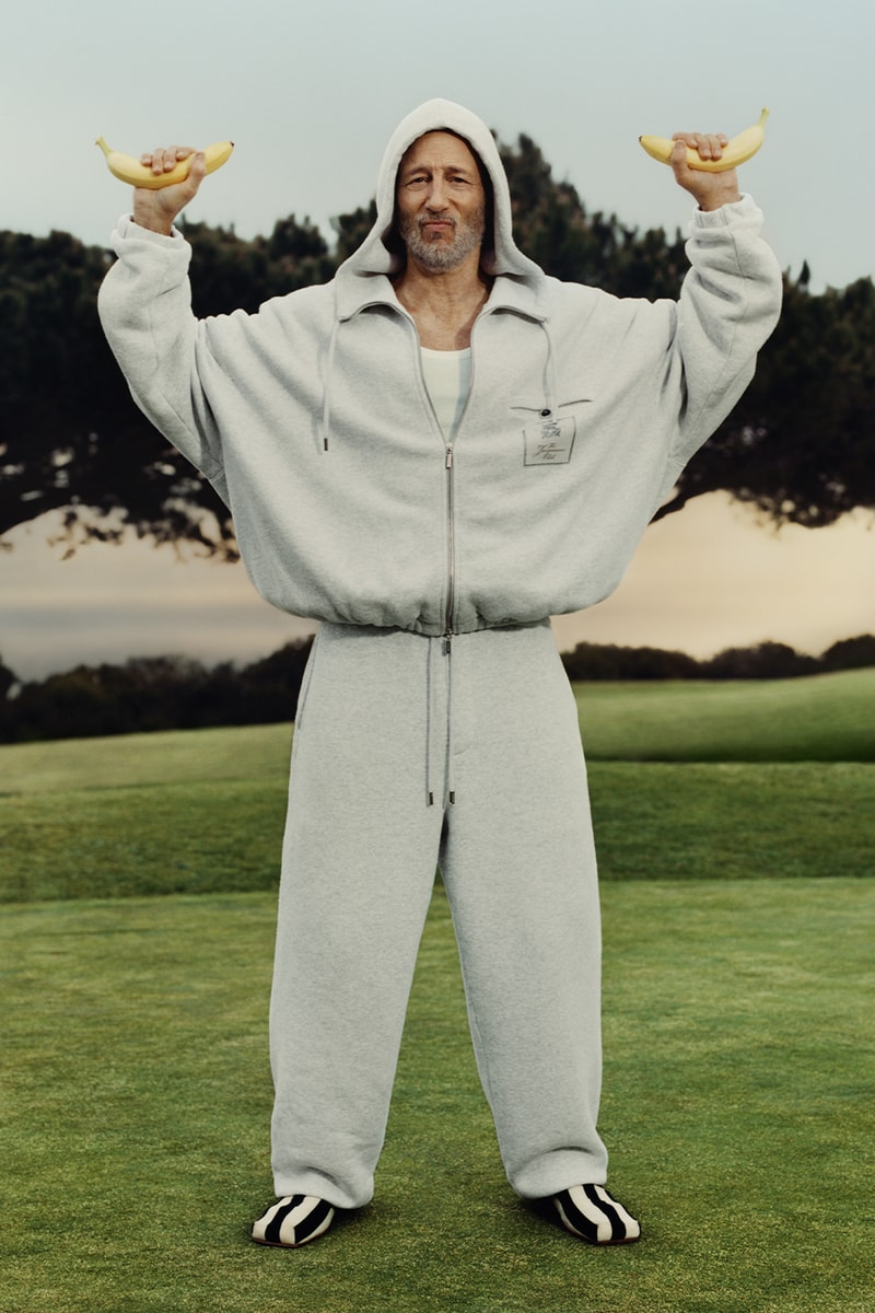 Jacquemus Jon Gries Starring Going Bananas Campaign white lotus greg hunt banana print boxers 