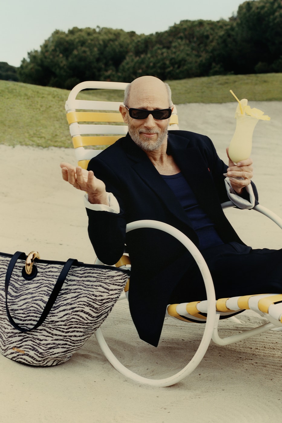 Jacquemus Jon Gries Starring Going Bananas Campaign white lotus greg hunt banana print boxers 