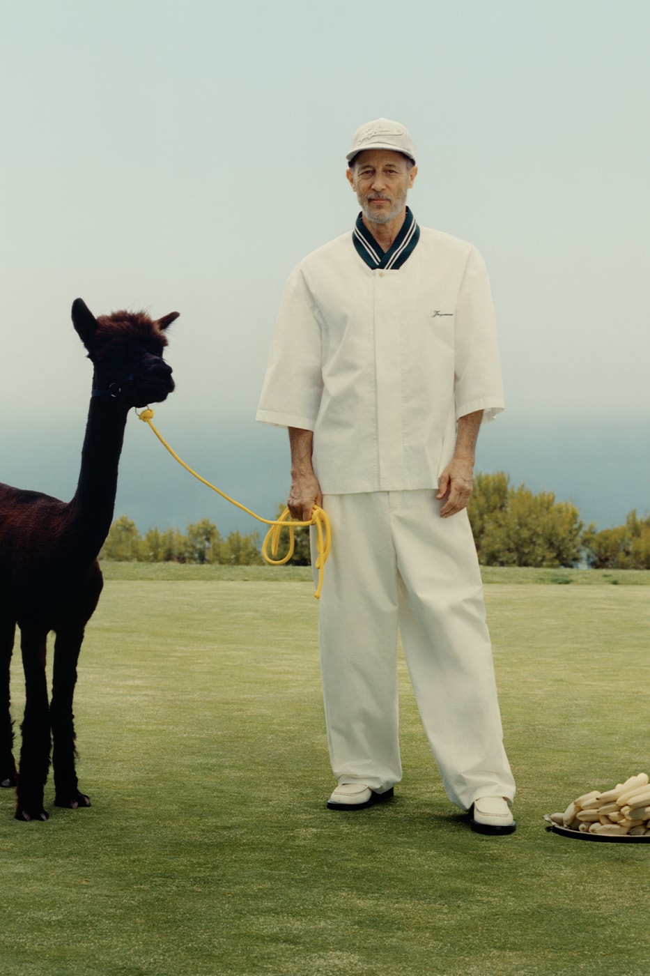 Jacquemus Jon Gries Starring Going Bananas Campaign white lotus greg hunt banana print boxers 