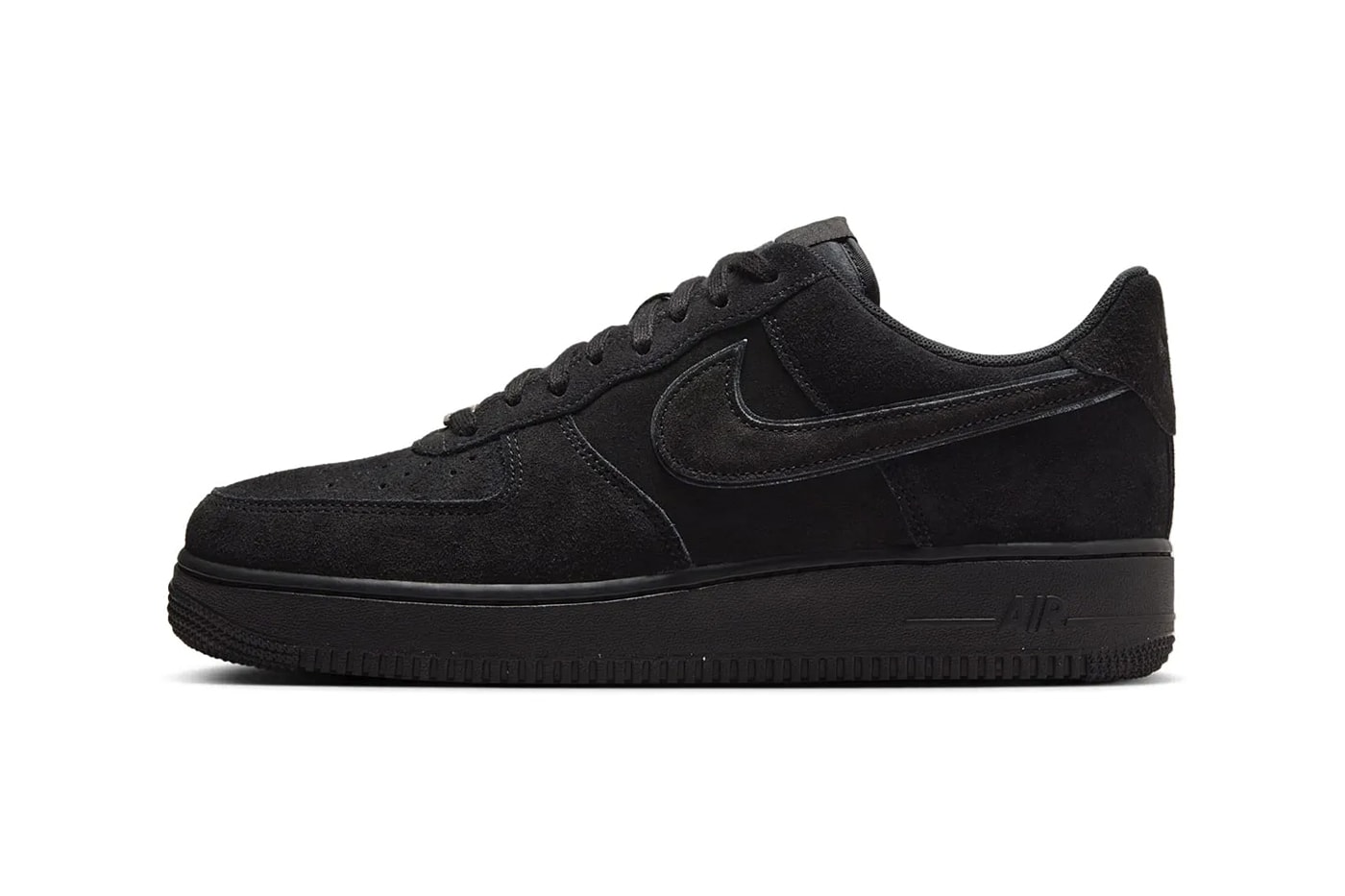 Official Look at the Nike Air Force 1 Low "Black Cat" summer HQ1966-002 suede