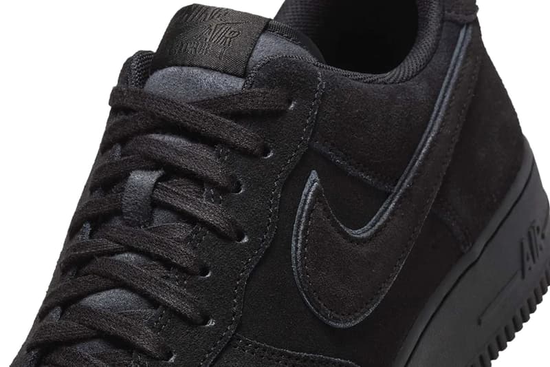 Official Look at the Nike Air Force 1 Low "Black Cat" summer HQ1966-002 suede