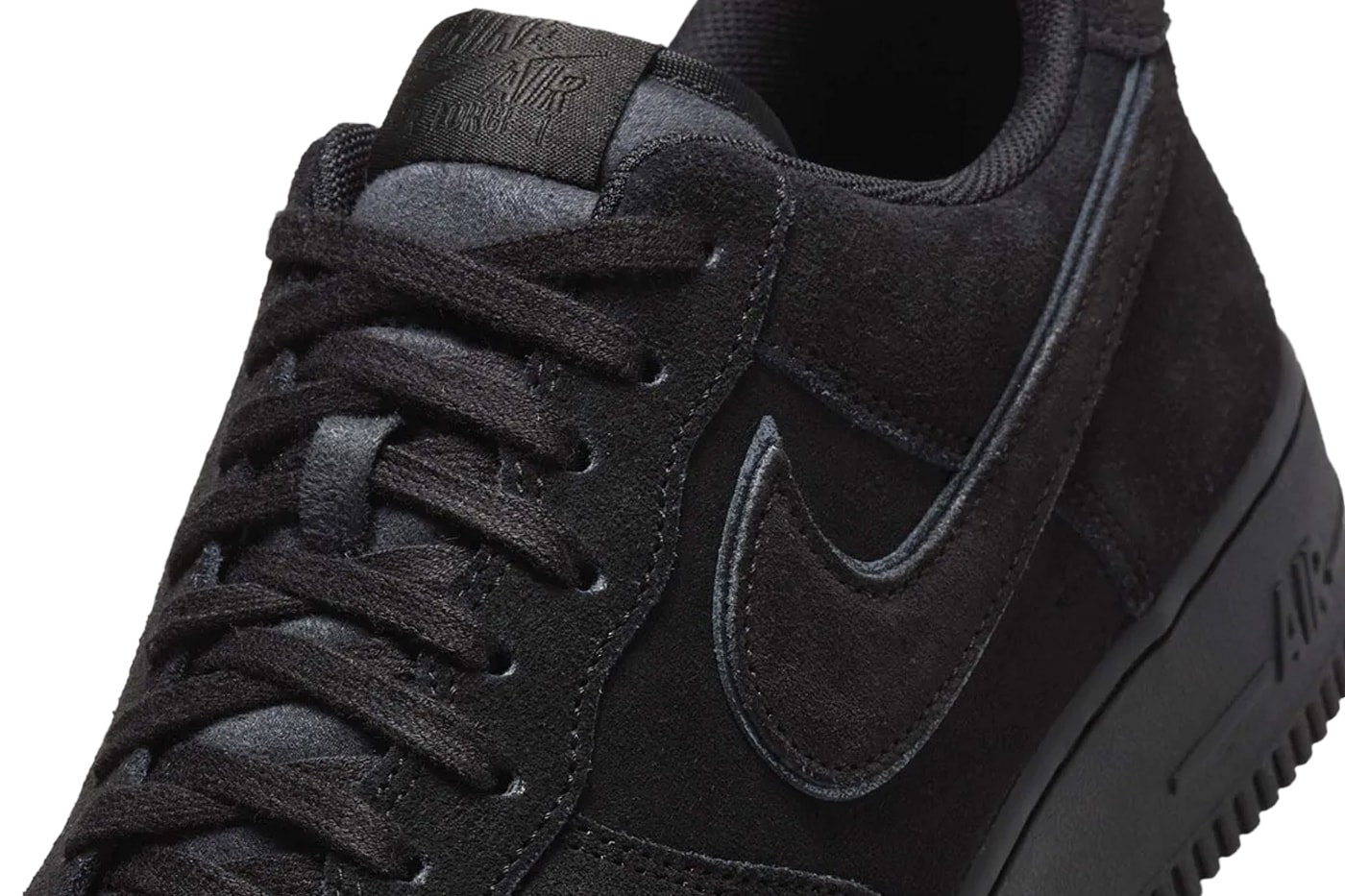 Official Look at the Nike Air Force 1 Low "Black Cat" summer HQ1966-002 suede