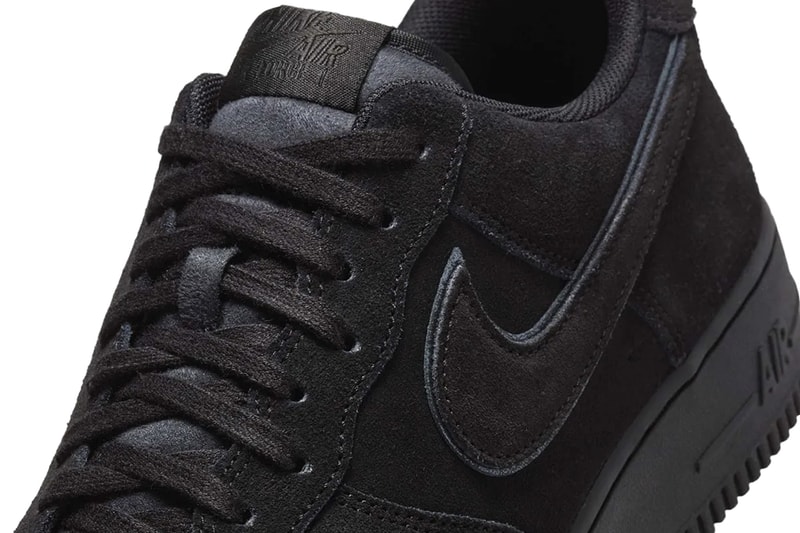 Official Look at the Nike Air Force 1 Low "Black Cat" summer HQ1966-002 suede