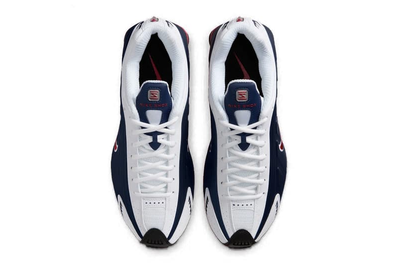 Nike Shox R4 "USA" Returns Just in Time for July 4th Celebrations HQ1988-400 swoosh futuristic blue white varsity red