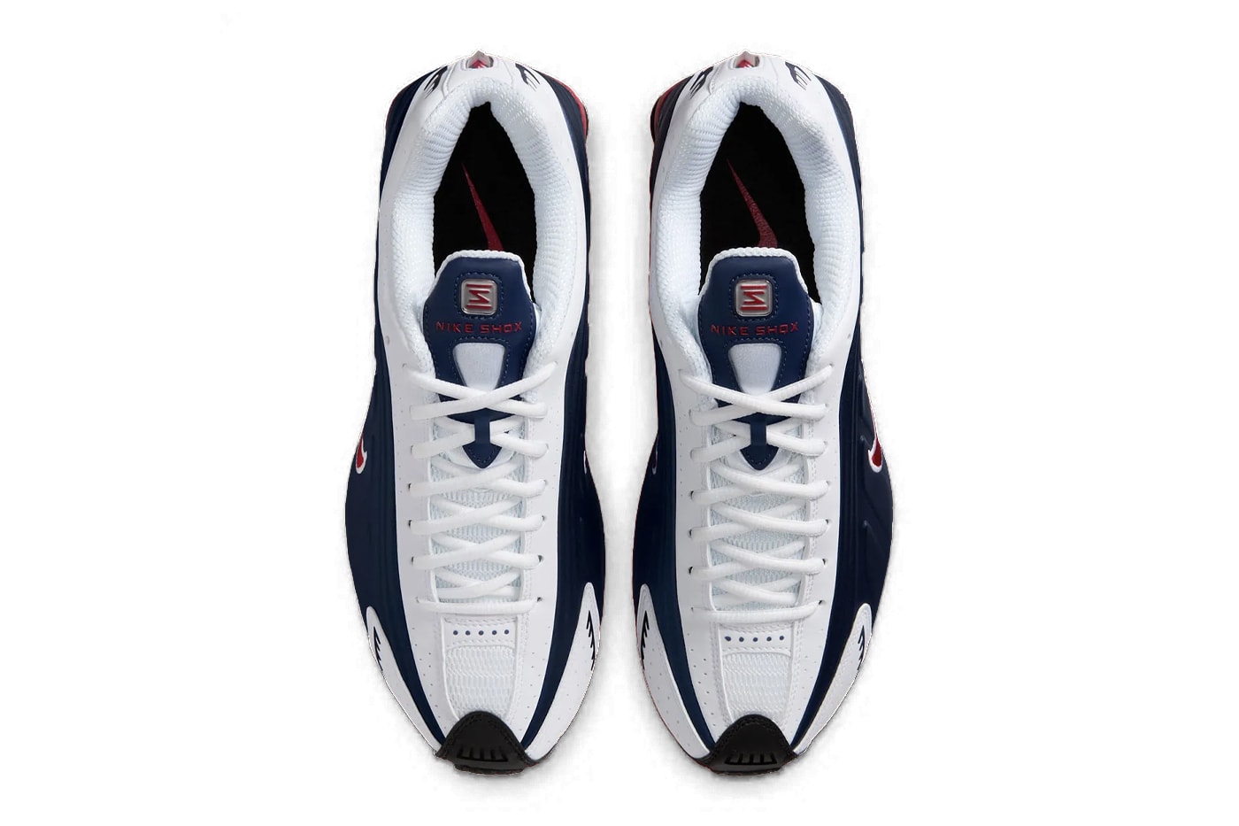 Nike Shox R4 "USA" Returns Just in Time for July 4th Celebrations HQ1988-400 swoosh futuristic blue white varsity red