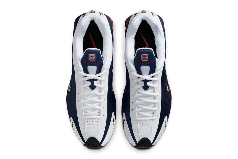 Nike Shox R4 "USA" Returns Just in Time for July 4th Celebrations HQ1988-400 swoosh futuristic blue white varsity red