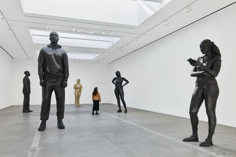 Thomas J Price Bronze Sculptures Take Over New York Hauser Wirth & Times Square Midnight Moment Art Artowrks resilience of scale grounded in the Stars