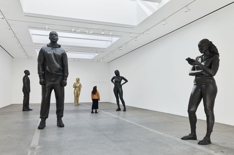 Thomas J Price Bronze Sculptures Take Over New York Hauser Wirth & Times Square Midnight Moment Art Artowrks resilience of scale grounded in the Stars