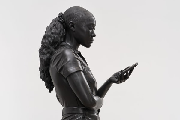 Thomas J Price Bronze Sculptures Take Over New York Hauser Wirth & Times Square Midnight Moment Art Artowrks resilience of scale grounded in the Stars