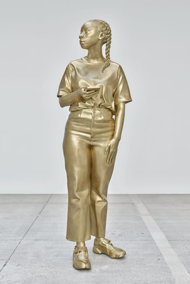 Thomas J Price Bronze Sculptures Take Over New York Hauser Wirth & Times Square Midnight Moment Art Artowrks resilience of scale grounded in the Stars