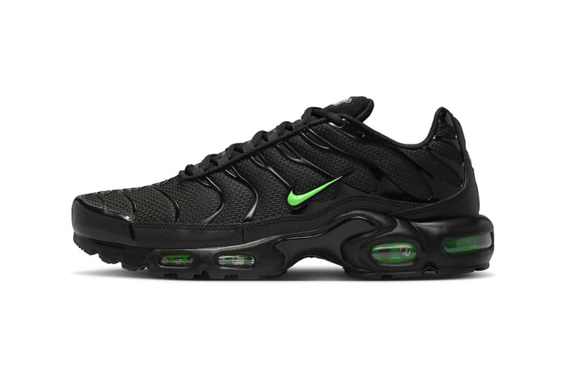 Nike Air Max Plus Releases in "Green Strike" Black/Black-Green Strike DM0032-024 tn swoosh