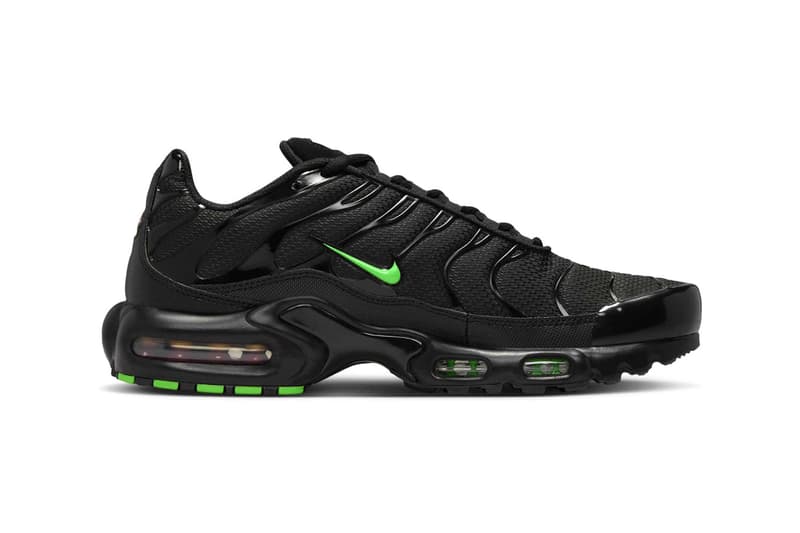 Nike Air Max Plus Releases in "Green Strike" Black/Black-Green Strike DM0032-024 tn swoosh