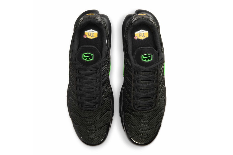 Nike Air Max Plus Releases in "Green Strike" Black/Black-Green Strike DM0032-024 tn swoosh