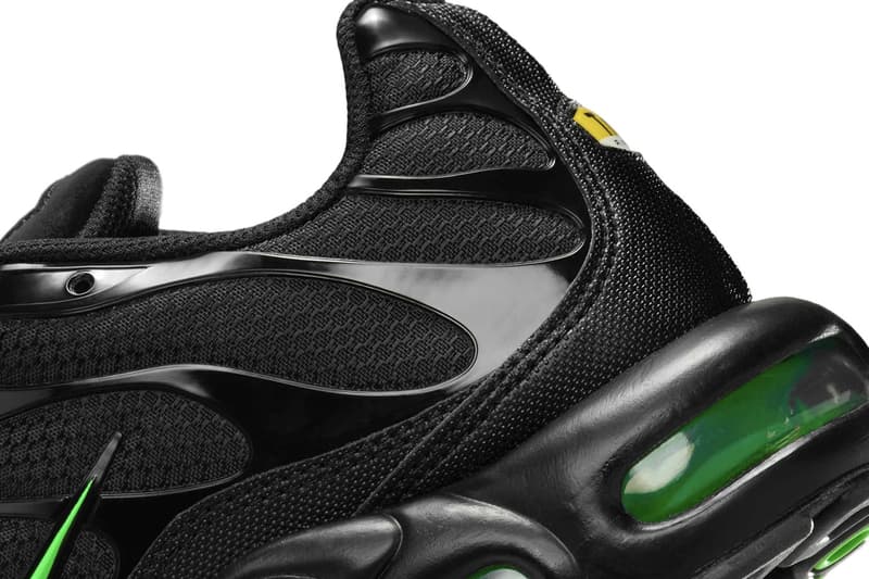 Nike Air Max Plus Releases in "Green Strike" Black/Black-Green Strike DM0032-024 tn swoosh