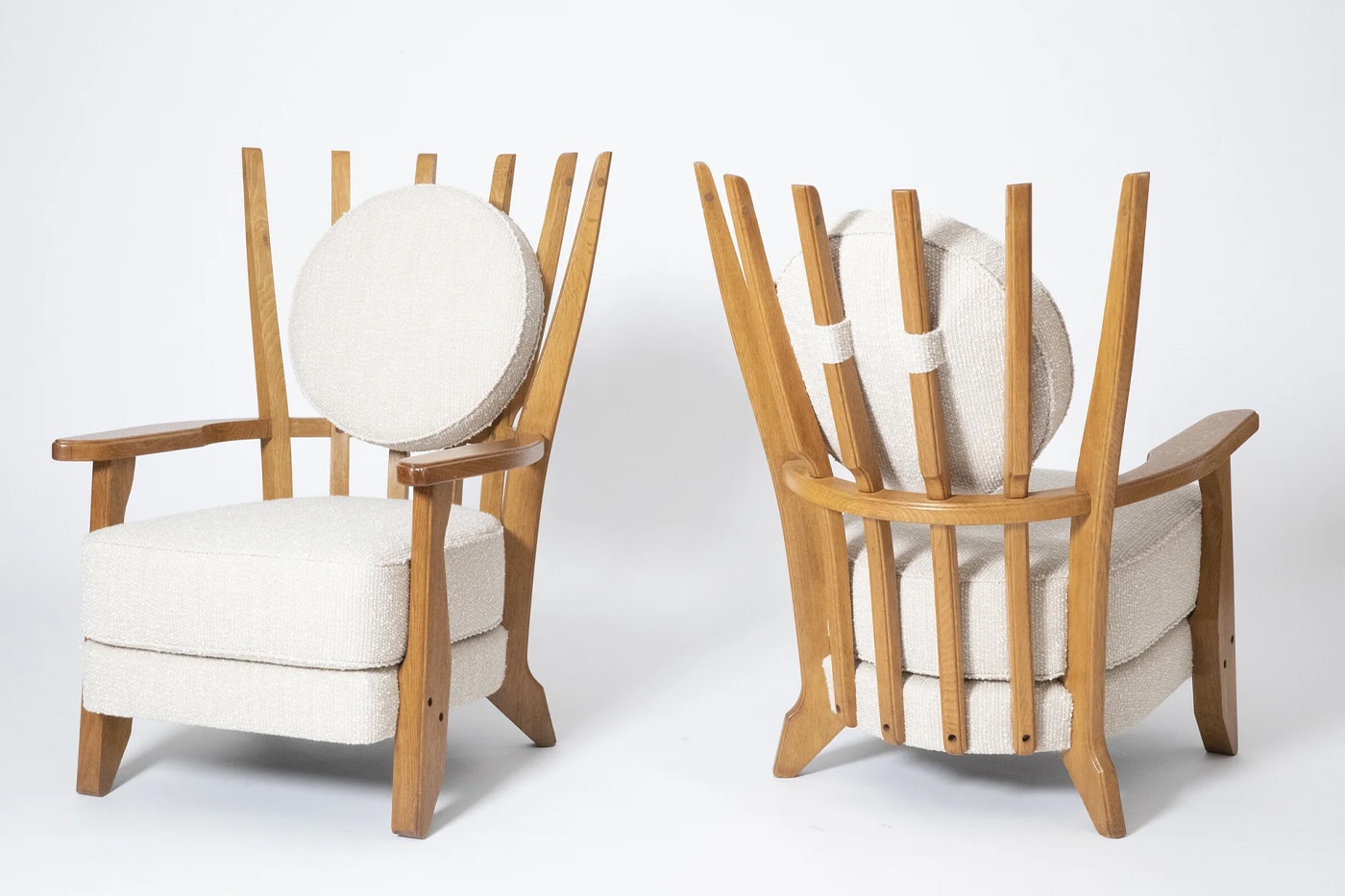 The Row Has Dropped a Curated Vintage Furniture Line mary kate ashley olsen kendall jenner rene gabriel pair of armchairs henry jacques le meme side table edgard pillet conference table pierre dariel francis jourdain mathieu mategot charlotte perriand louis sognot guillerme et chambron