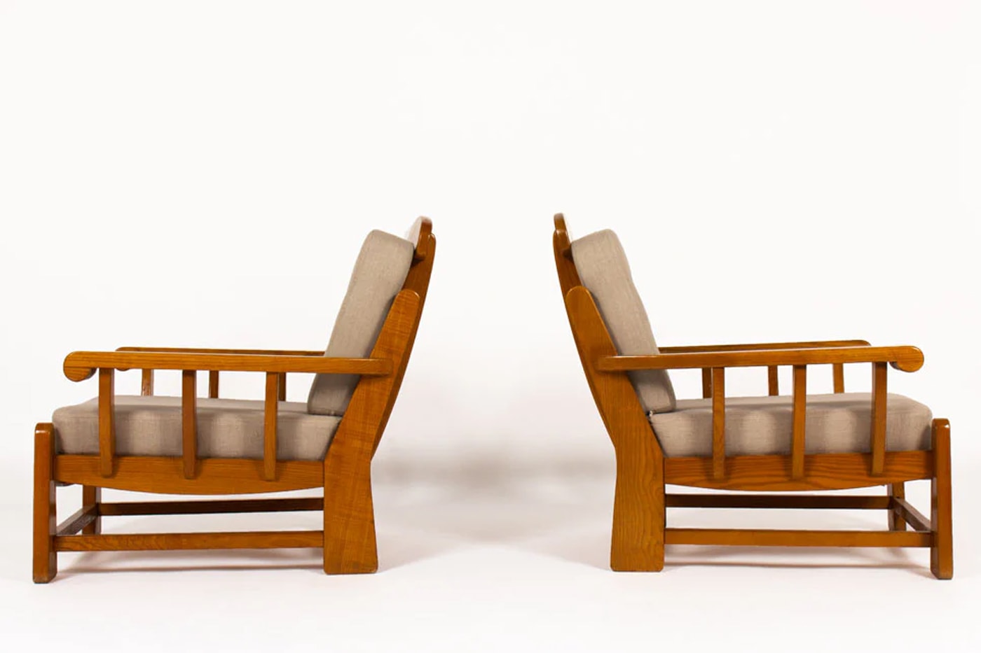 The Row Has Dropped a Curated Vintage Furniture Line mary kate ashley olsen kendall jenner rene gabriel pair of armchairs henry jacques le meme side table edgard pillet conference table pierre dariel francis jourdain mathieu mategot charlotte perriand louis sognot guillerme et chambron
