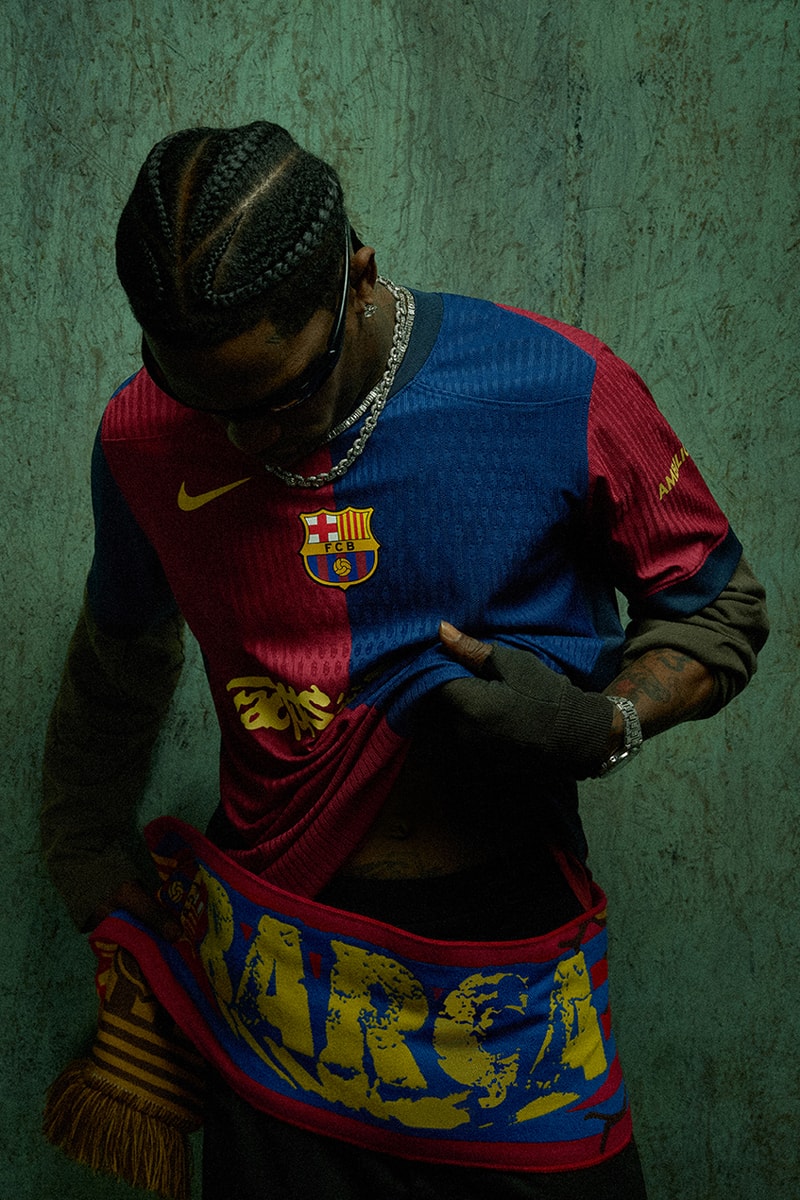 Travis Scott Spotify FC Barcelona Jersey Takeover Info date store list buying guide photos price release