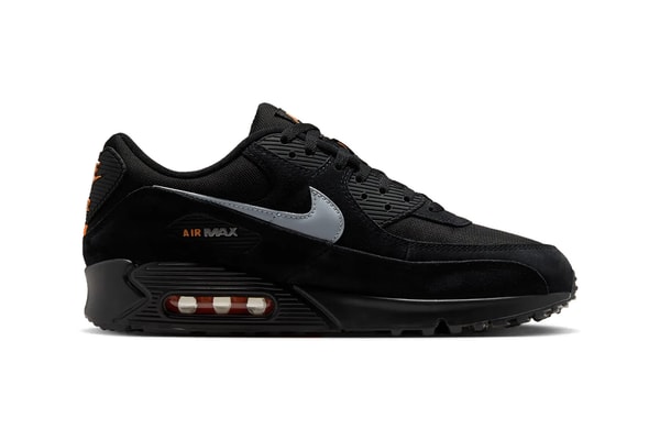 Nike Air Max 90 Preps Early for Halloween DO6706-010 Black/Orange swoosh retro sheos