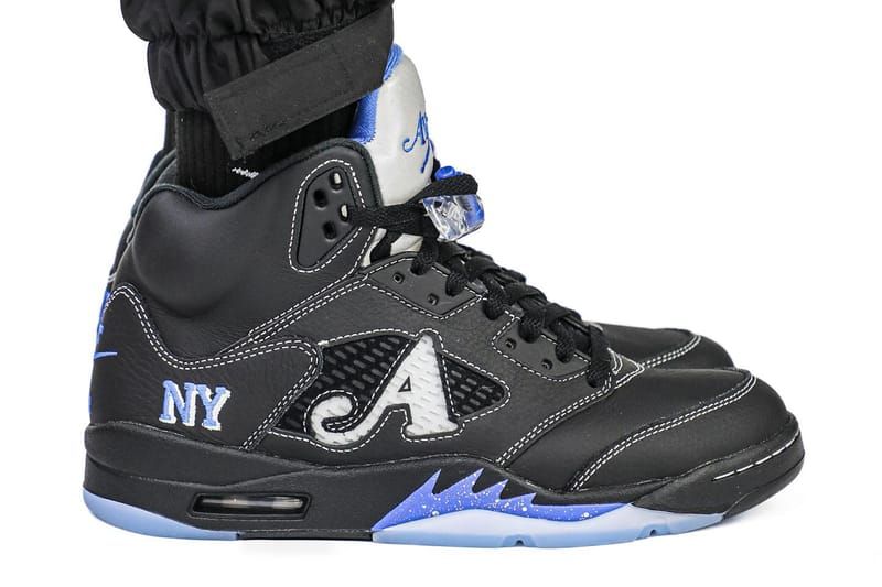 On-Foot Look at the Awake NY x Air Jordan 5 "Racer Blue"