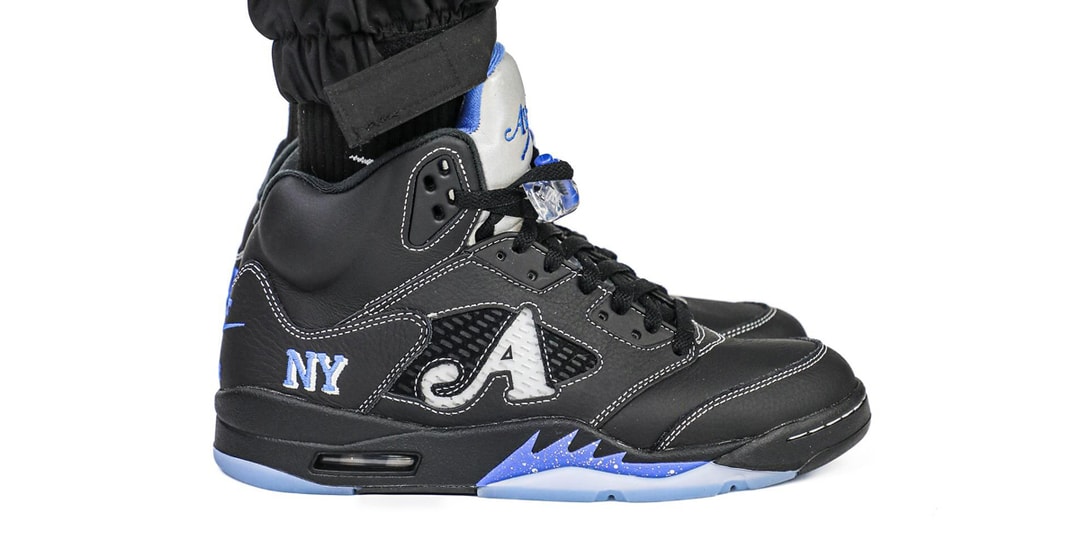 On-Foot Look at the Awake NY x Air Jordan 5 "Racer Blue"