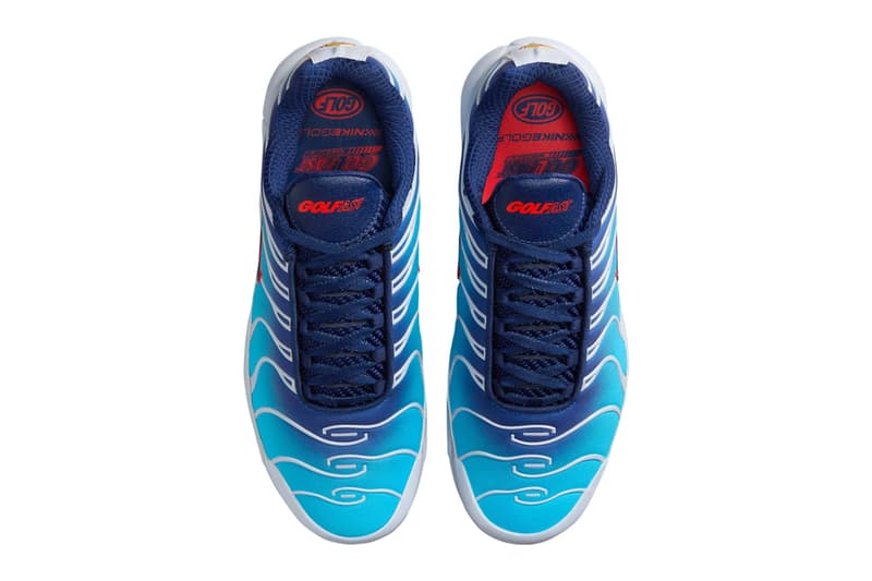 A Sport Hybrid Comes to the Nike Air Max Plus Golf "PGA 2025" Blue Lightning/Deep Night/Football Grey-Blue Void HJ4517-400 Release Info pga championship nascar all-star race north carolina may 19