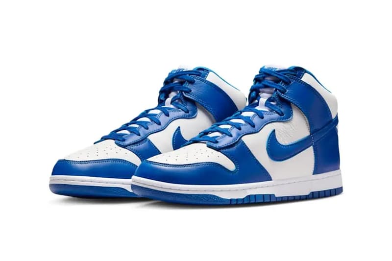 Nike Dunk High "Kentucky" Returns This Summer Retro SE white blue summer 2025 HF3143-100 release info swoosh 40th anniversary