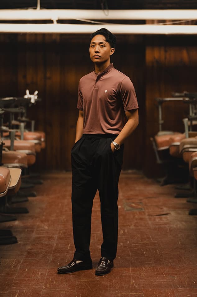 public drop ss25 golf collection polo mock neck swing shirt t blade pleated pants nyc new york city