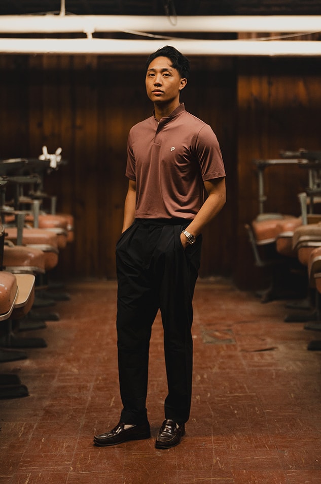 public drop ss25 golf collection polo mock neck swing shirt t blade pleated pants nyc new york city