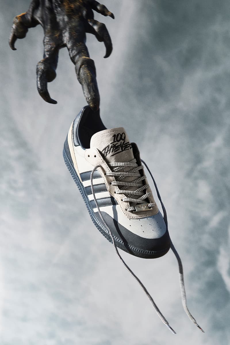 Noah Lyles Leads adidas Originals x 100 Thieves to Victory collab third release info capsule collection lookbook sneaker collaboration adilette slide 100t savage pallos hills sneaker footwear price clothes