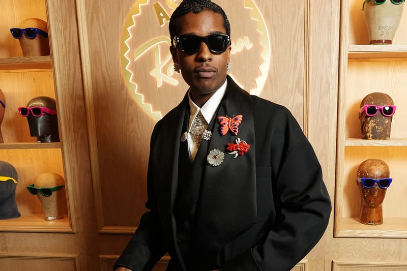 A$AP Rocky Opened the AWGE Tailor Shop Inside Jean's atelier ray ban glasses wayfarer puffer julia rox rihanna pregnant asap nyc after party don't be dumb album julia fox sabrina carpenter jenna ortega daniel kaluuya shaboozey keke palmer megan thee stallion eyewear sunglasses clothes