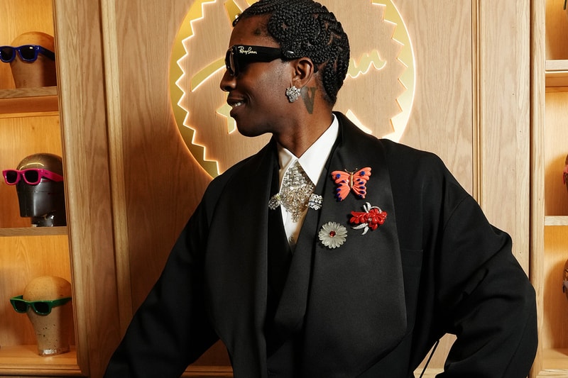 A$AP Rocky Opened the AWGE Tailor Shop Inside Jean's atelier ray ban glasses wayfarer puffer julia rox rihanna pregnant asap nyc after party don't be dumb album julia fox sabrina carpenter jenna ortega daniel kaluuya shaboozey keke palmer megan thee stallion eyewear sunglasses clothes
