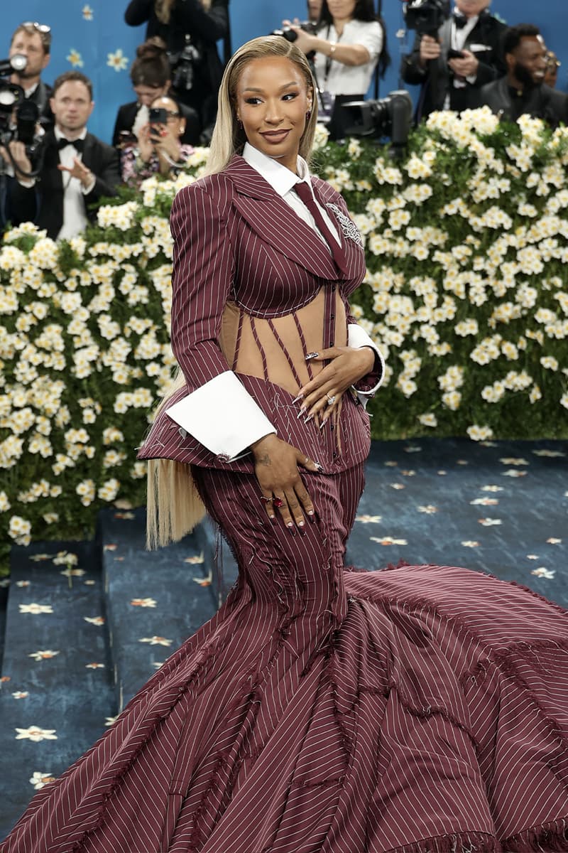 Here Are the Most Talked About Moments at Best Looks Met Gala 2025 Rihanna Pregnant asap rocky zendaya laura harrier zac posen gap studio ayo edebiri lewis hamilton pharrell dwyane wade jeff goldblum patrick scharzenegger zendaya spike lee savannah james louis vuitton shaboozey teyana taylor janelle monae damson idris miley cyrus