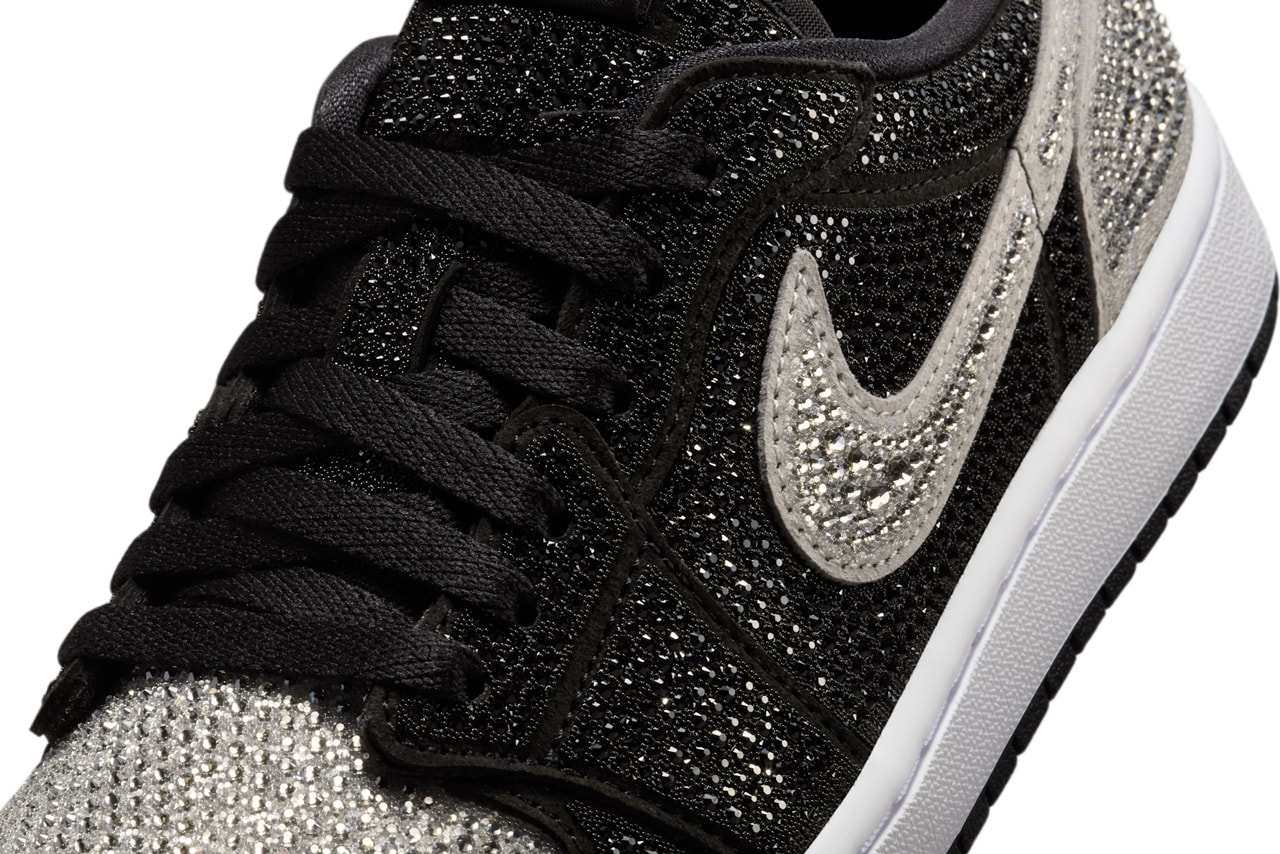 swarovski cystals air michael jordan brand 1 high og official release date info photos price store list buying guide Swarovski Air Jordan 1 Low OG Stealth HM9208-001 Release Date info store list buying guide photos price