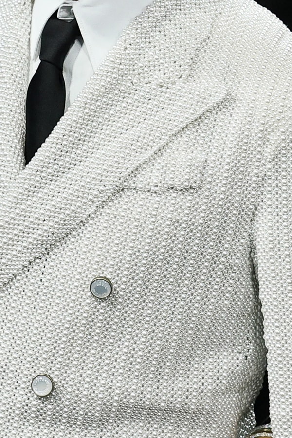 Pharrells Met Gala 2025 Jacket Is Made With 15,000 Pearls louis vuitton menswear 400 hours dandyism 