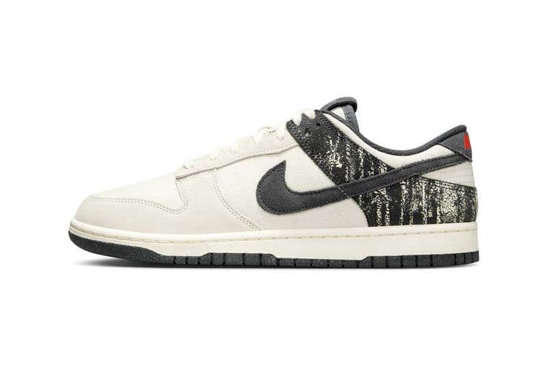 Nike Dunk Low Surfaces With Distressed Off-Noir Panels punk Pale Ivory/Dark Smoke Grey IB7720-110 picante red 