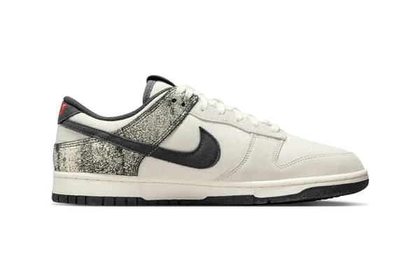 Nike Dunk Low Surfaces With Distressed Off-Noir Panels punk Pale Ivory/Dark Smoke Grey IB7720-110 picante red 