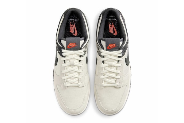 Nike Dunk Low Surfaces With Distressed Off-Noir Panels punk Pale Ivory/Dark Smoke Grey IB7720-110 picante red 