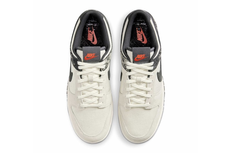 Nike Dunk Low Surfaces With Distressed Off-Noir Panels punk Pale Ivory/Dark Smoke Grey IB7720-110 picante red 