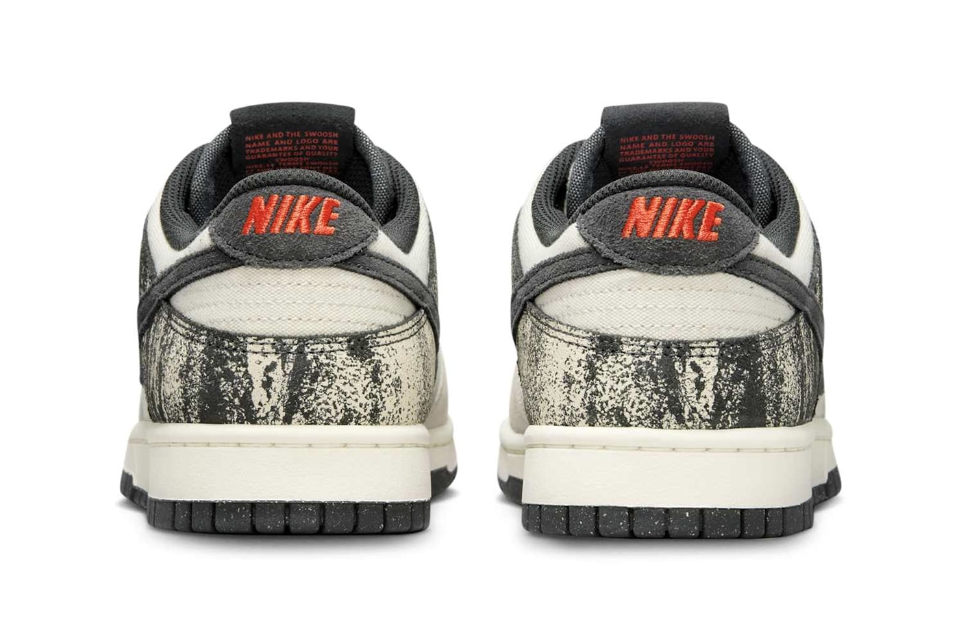 Nike Dunk Low Surfaces With Distressed Off-Noir Panels punk Pale Ivory/Dark Smoke Grey IB7720-110 picante red 