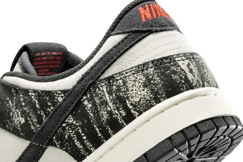 Nike Dunk Low Surfaces With Distressed Off-Noir Panels punk Pale Ivory/Dark Smoke Grey IB7720-110 picante red 