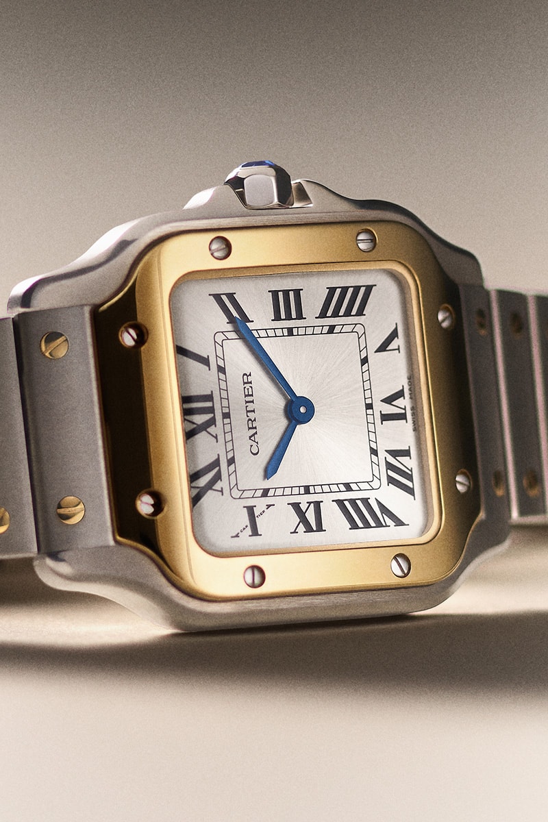 Santos de Cartier Watch 27mm case width small model release info Alberto Santos-Dumont steel yellow gold
