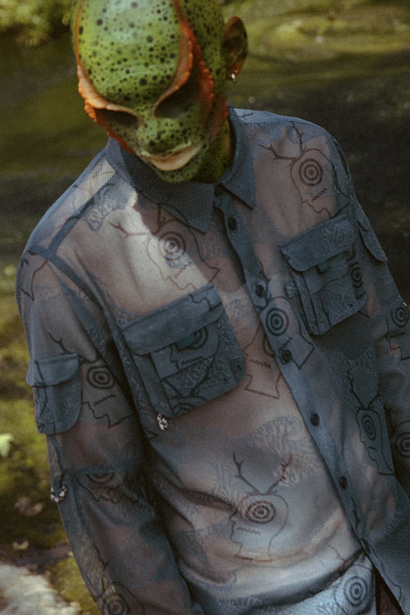 Brain Dead x SOUTH2 WEST8 Collaboration Collection Release Info Tenkara Jacket fishing vest P200 Hybrid/Aero™ Tempest Camo print  Belted Center Seam "Fishing Pant"