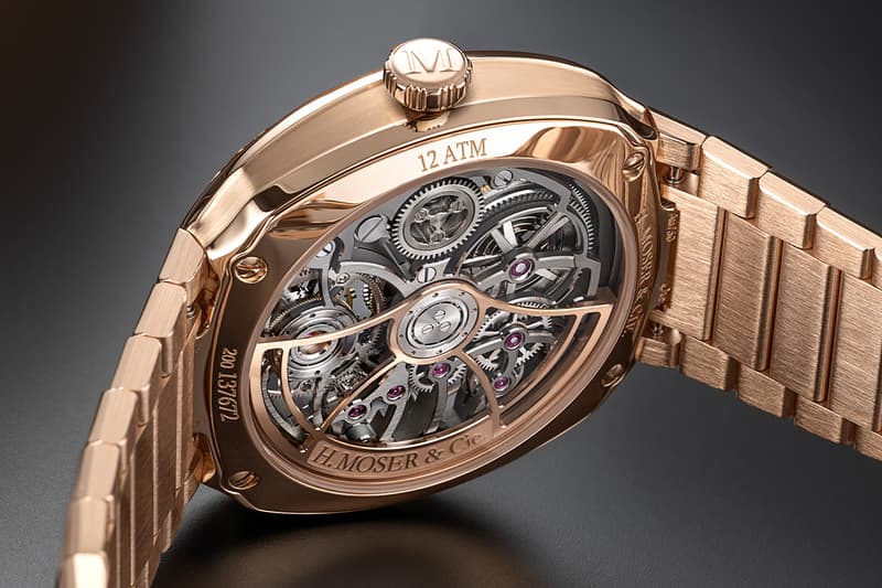 H. Moser & Cie. Streamliner Tourbillon Skeleton Rainbow Release Info 60 baguette-cut sapphires HMC 814 movement