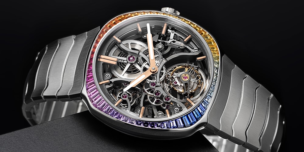 H. Moser & Cie.’s Streamliner Skeleton Rainbow Gleams with Vibrant Sapphires