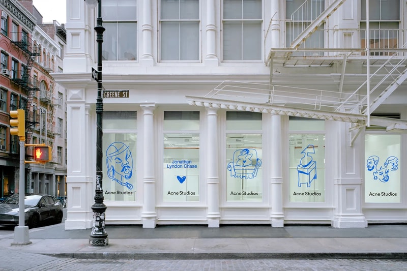 Jonathan Lyndon Chase Takes Over Acne Studios New York Heart Beat Rose Art artworks green street 