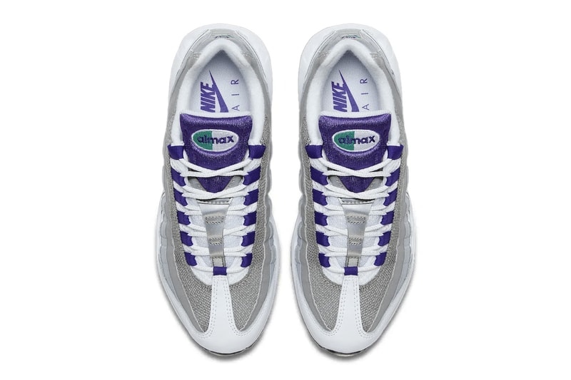 Nike Air Max 95 OG "Grape" With Big Bubbles Return White/Court Purple-Emerald Green-Wolf Grey HJ5996-100 spring 2026