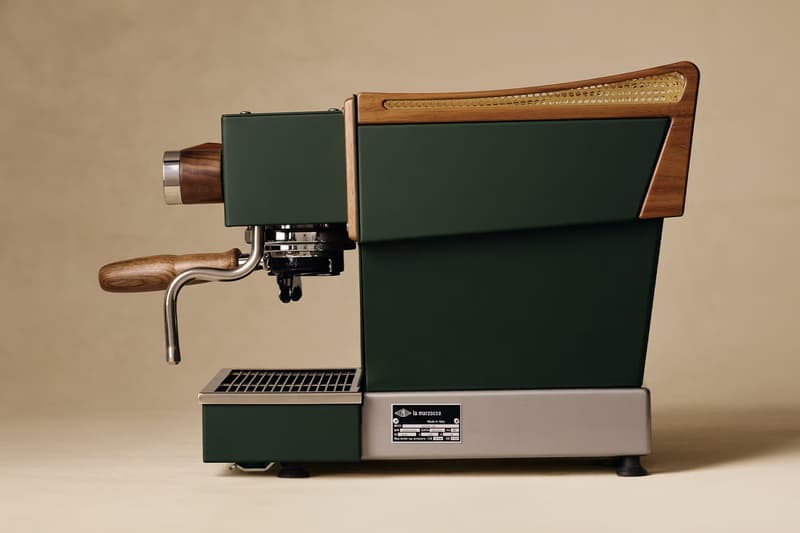 Café Leon Dore and La Morzocco Team Up for New Collaborative Capsule cloths coffee machine apron artisinal coffee curated menu 