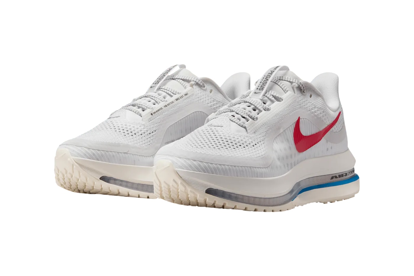 Official Look at the Nike Pegasus Premium "Forrest Gump" IH7347-111 White/Sail-Black-Fire Red-Light Photo Blue release info