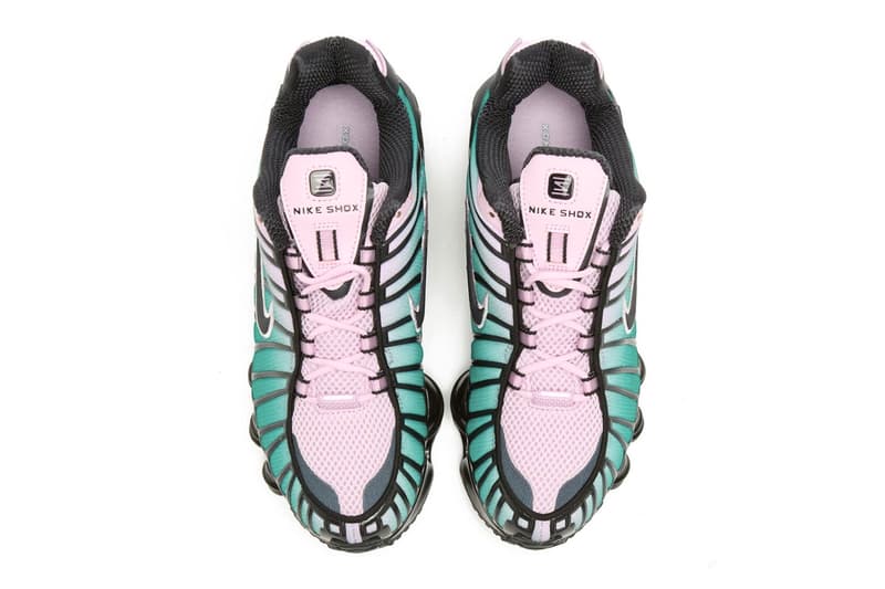 Nike Shox TL “Watermelon” "Light Arctic Pink/Neptune Green-Off Noir" Women's IH1336-600 Release Info
